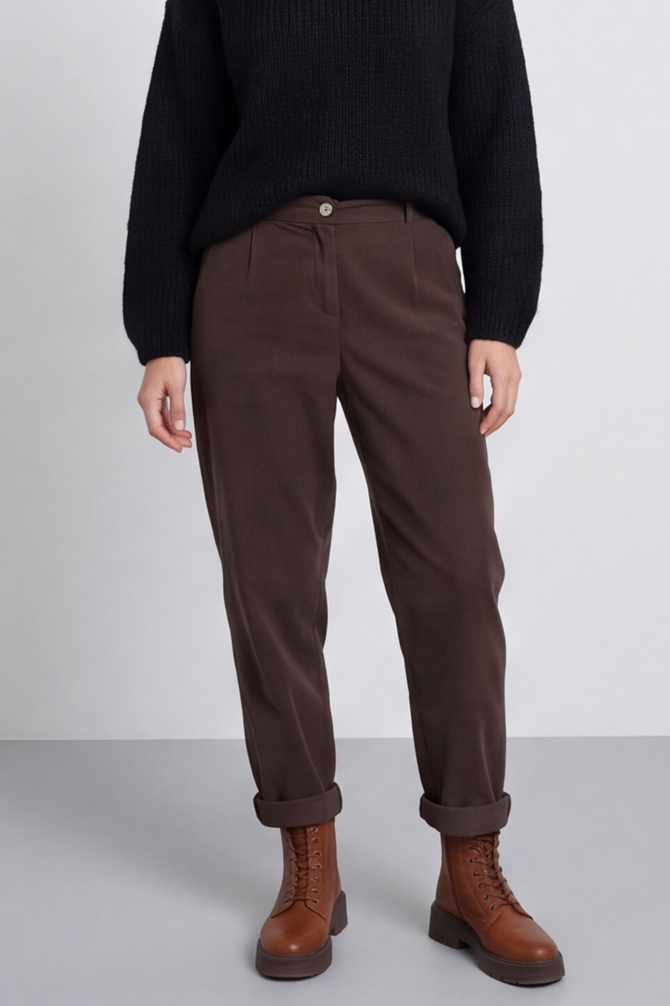 Carmella Needlecord Trousers Cocoa