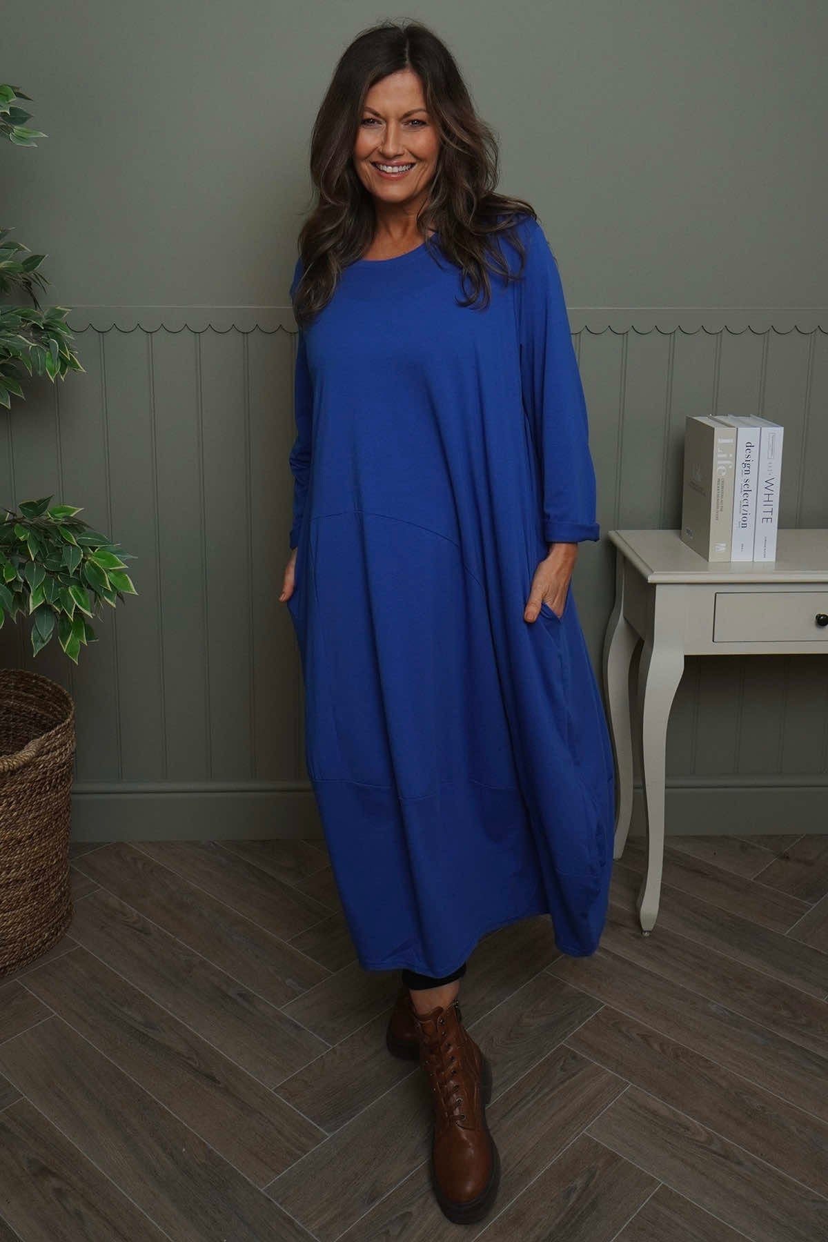 Cobalt Edie Cotton Dress | Made In Italy