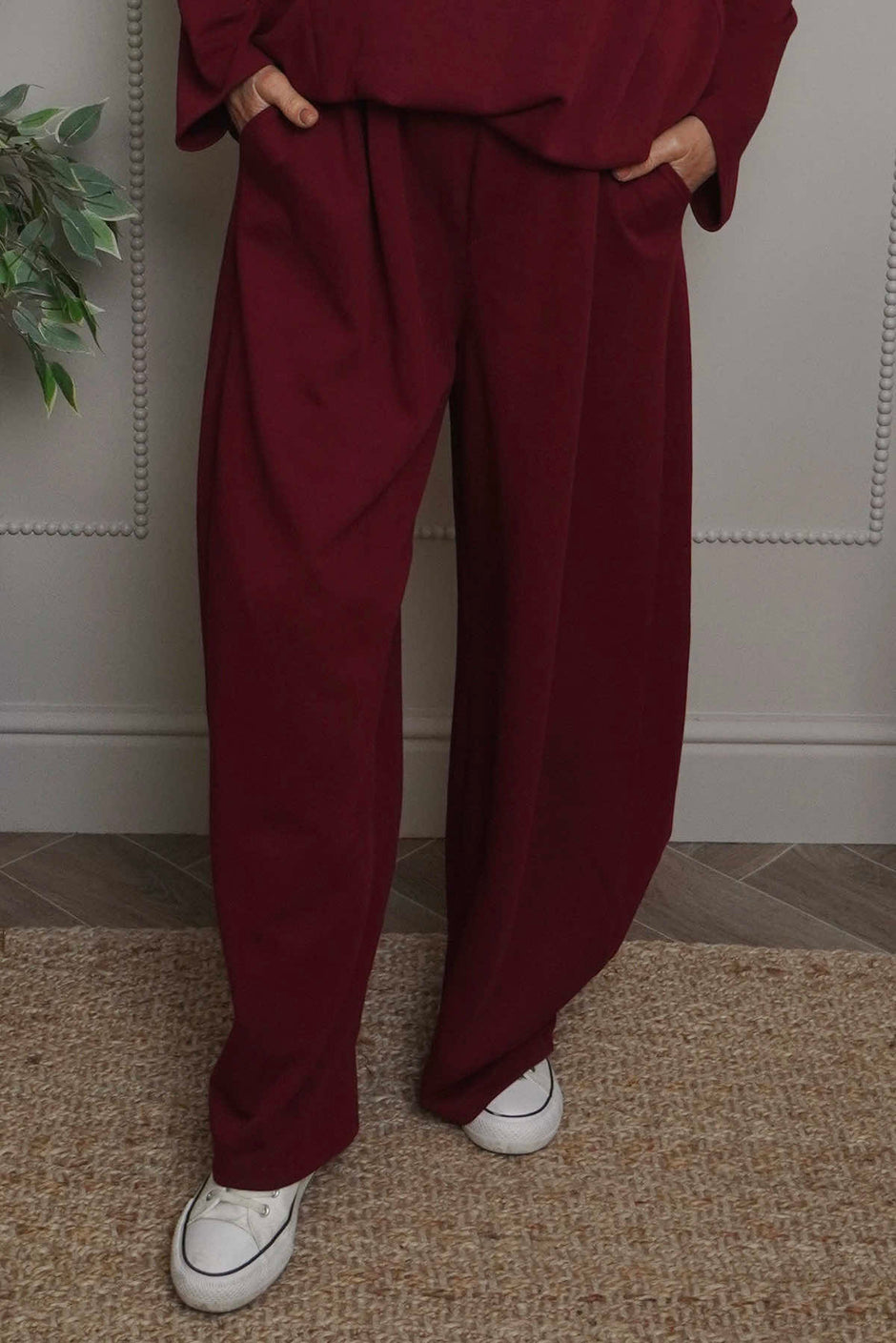 Cinda Cotton Trousers Wine