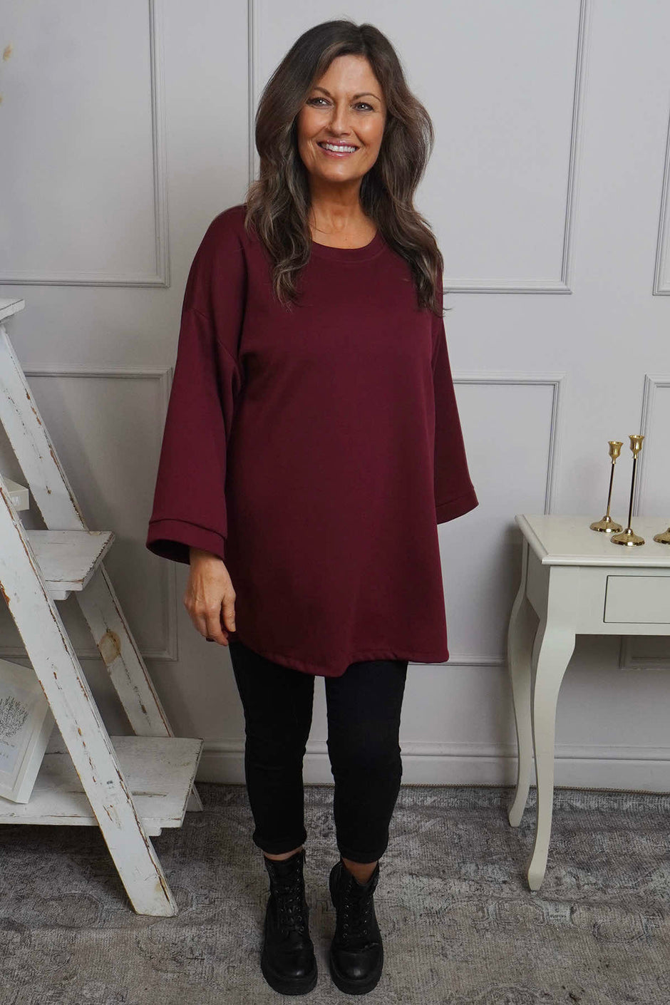 Corina Sweatshirt Wine