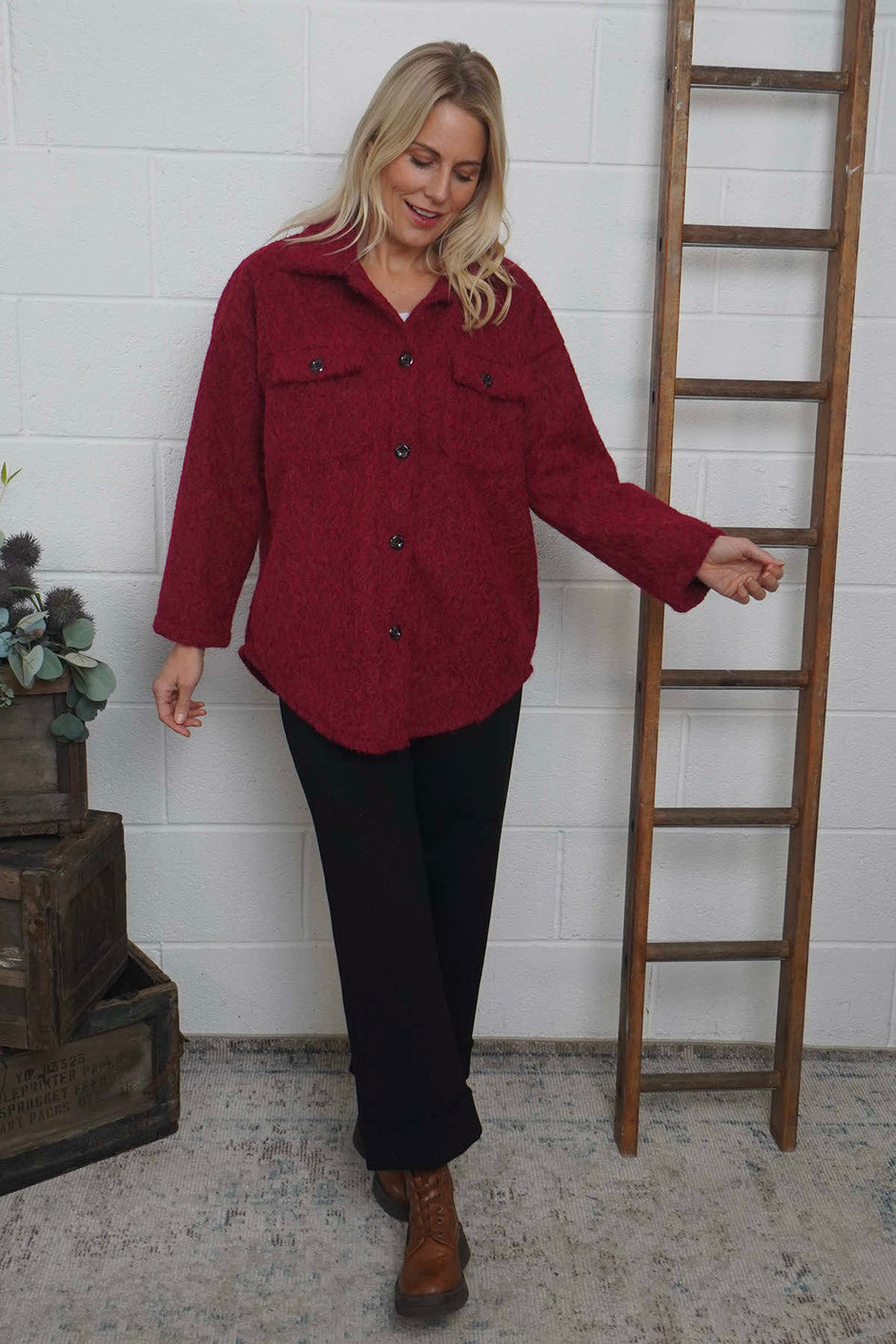 Brylee Jacket Wine