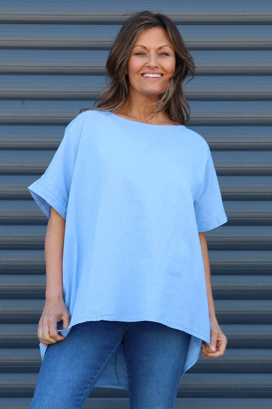 Broadstairs Linen Top Powder Blue