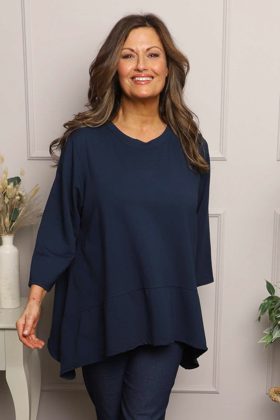 Jazlyn Cotton Top Navy