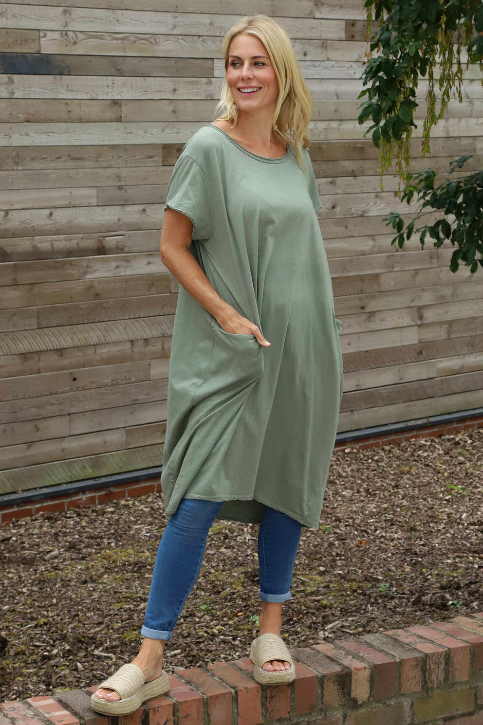 Clara Cotton Dress Khaki