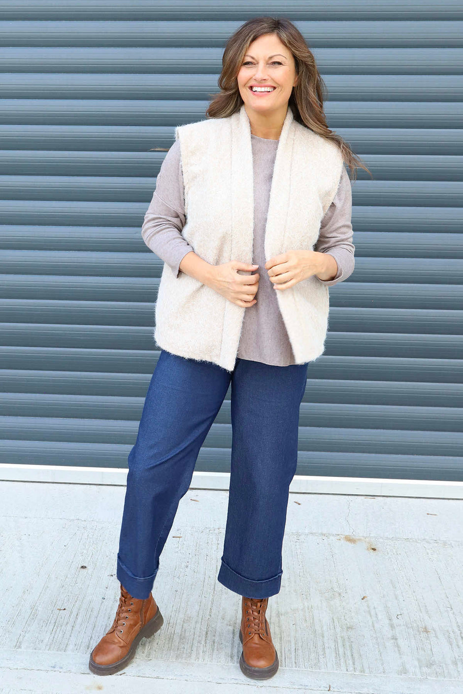 Dani Gilet Stone