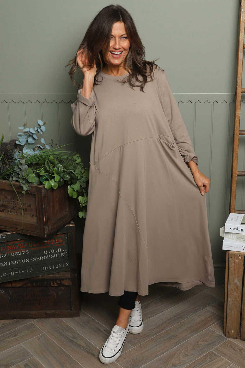 Penny Cotton Dress Mocha