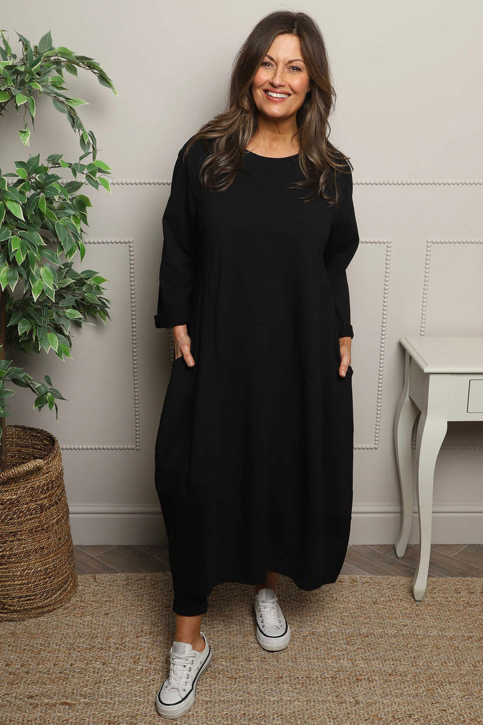 Edie Cotton Dress Black