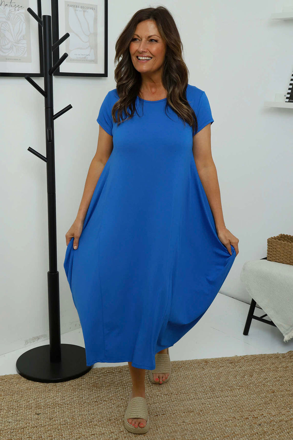 Sariah Short Sleeve Dress Cobalt