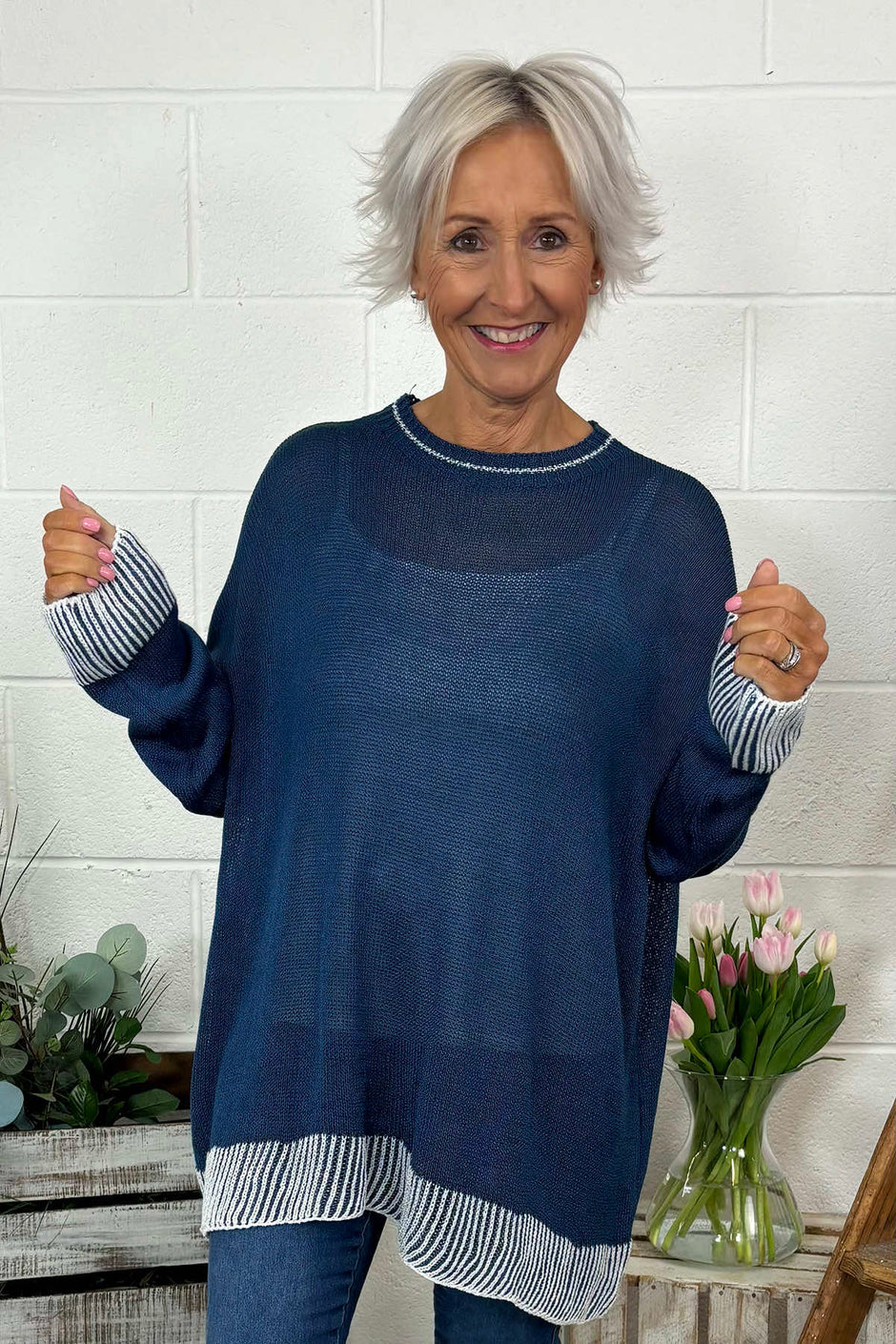 Aldeburgh Knit Top Navy