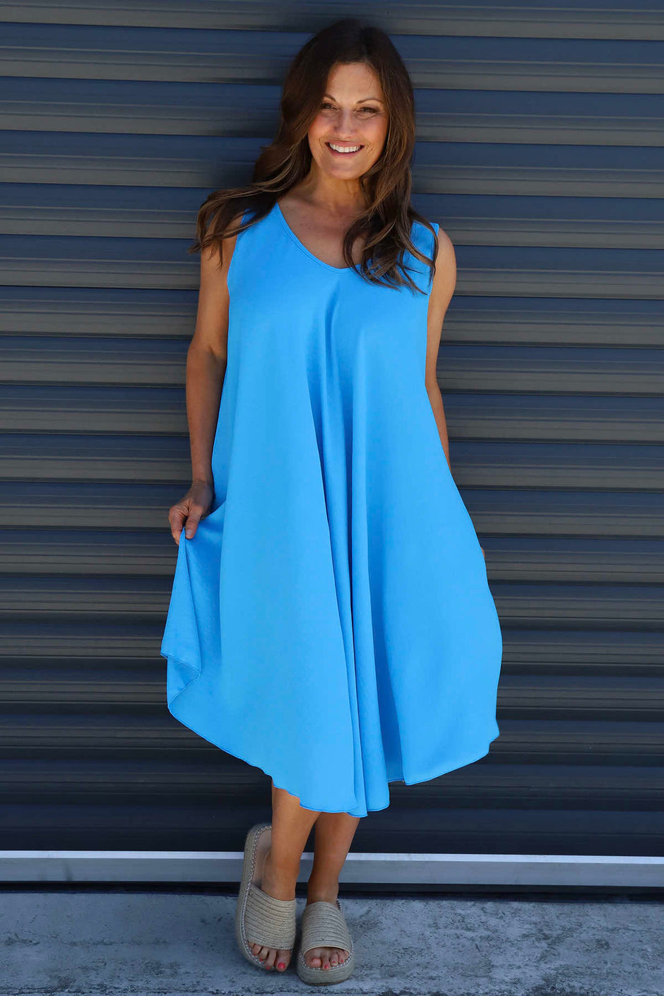 Charlene Sleeveless Dress Kingfisher