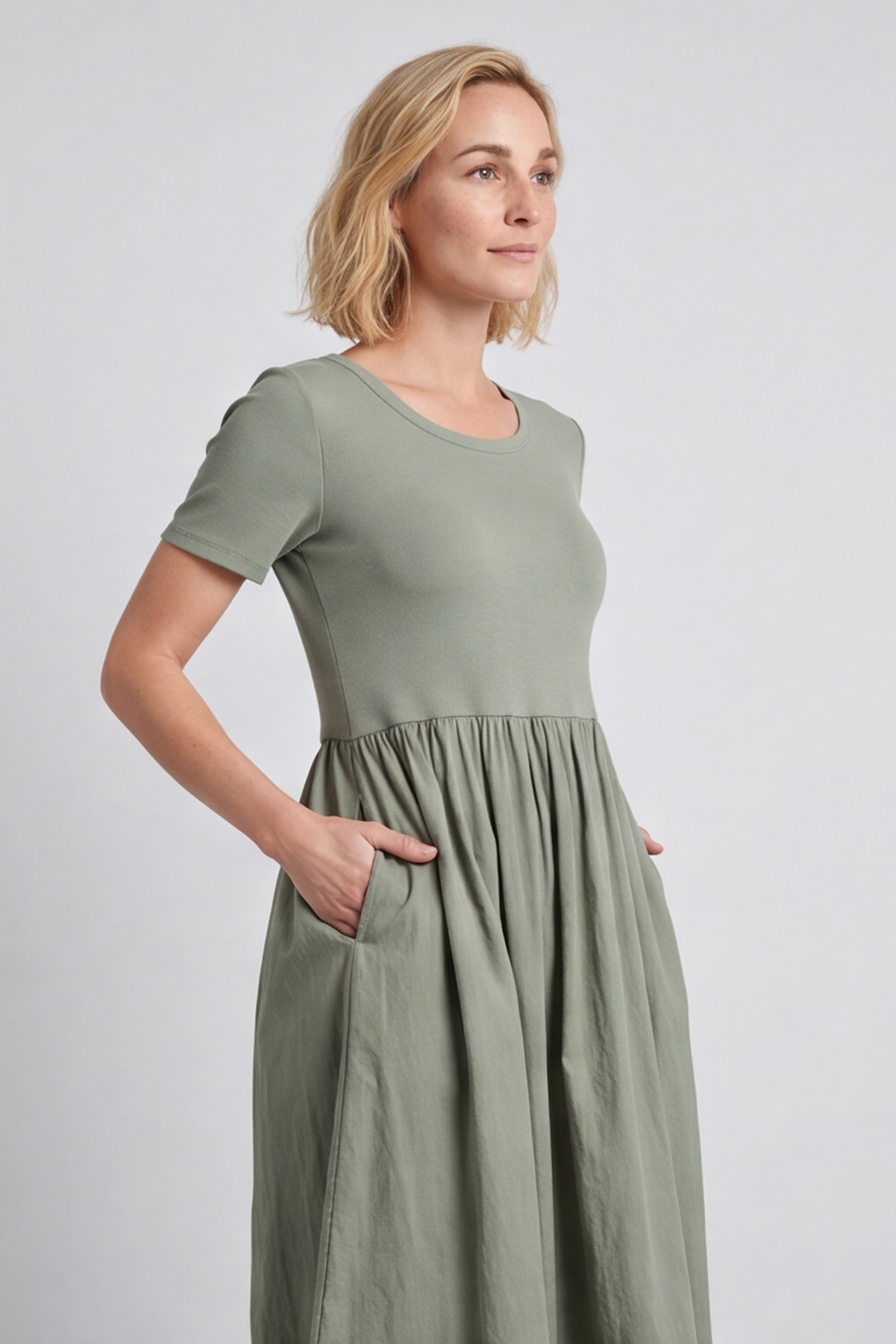 Ada Sage Pocket Dress