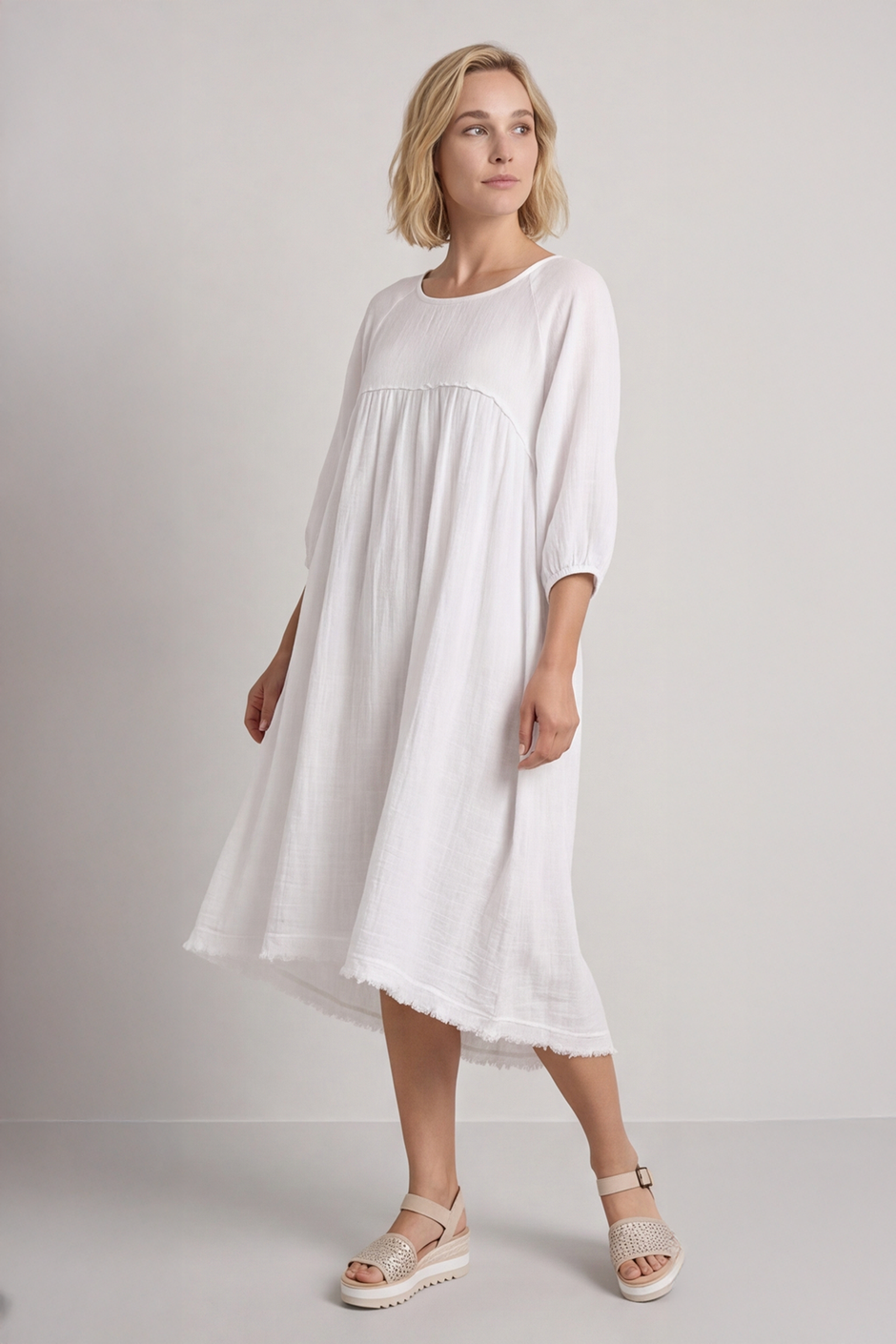 Morianna Cotton Dress White