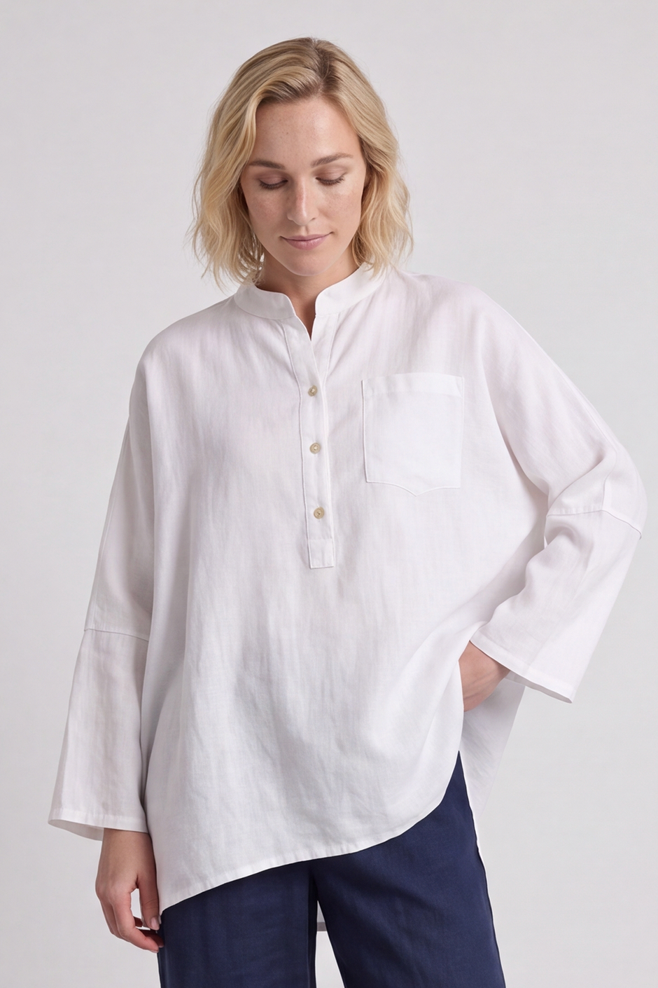 Adrielle Linen Shirt White