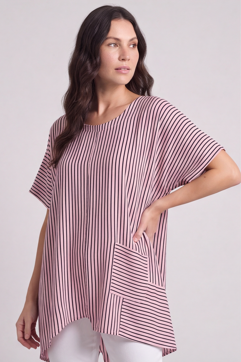 Naima Stripe Top Pink