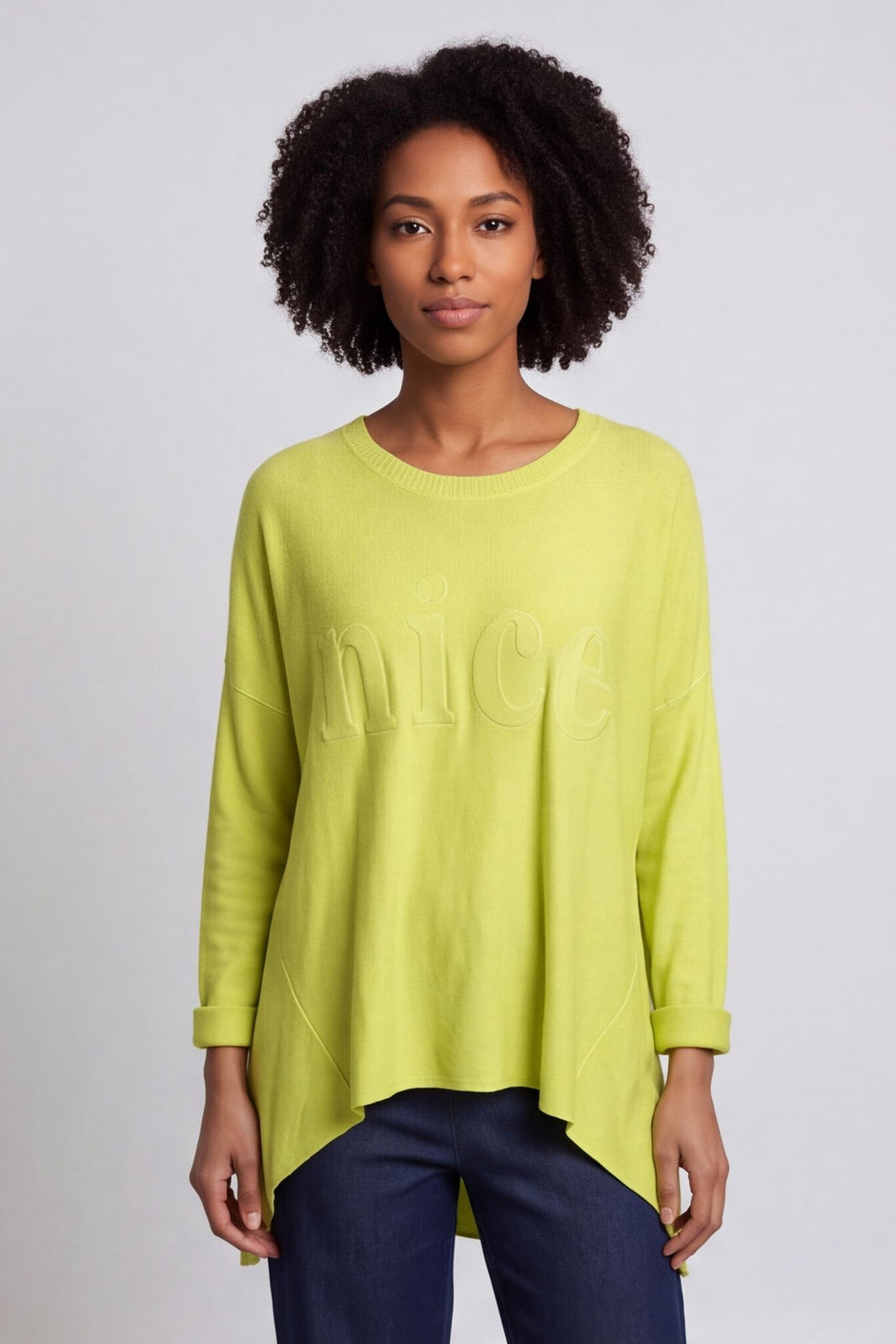 Nice Knit Top Lime – image 1 of 6