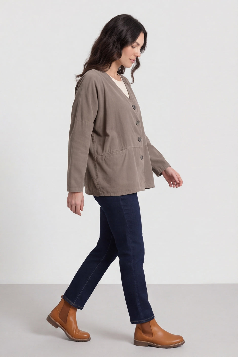 Kristen Needlecord Jacket Mocha – image 1 of 6