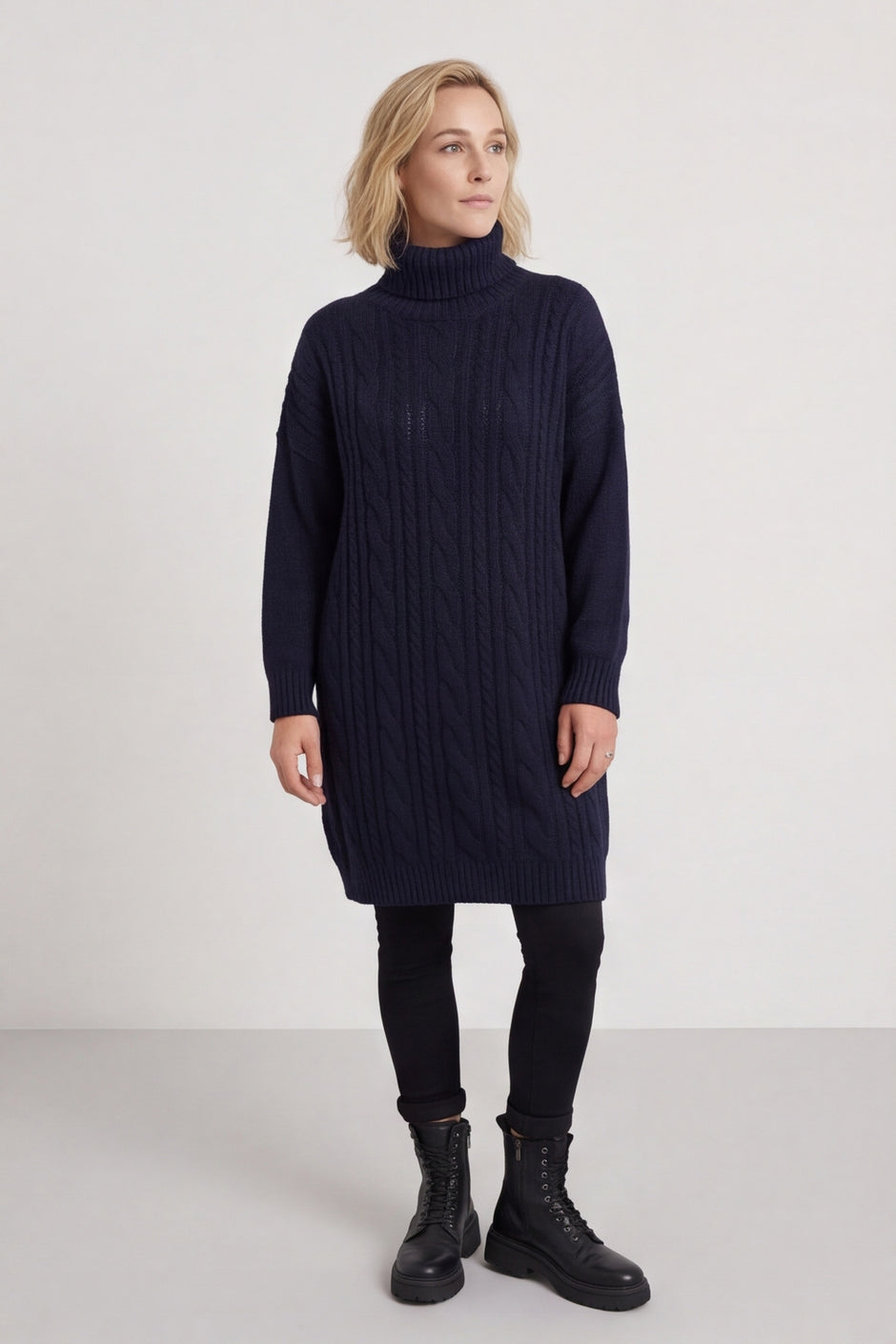 Moira Polo Knitted Jumper Navy – image 1 of 6