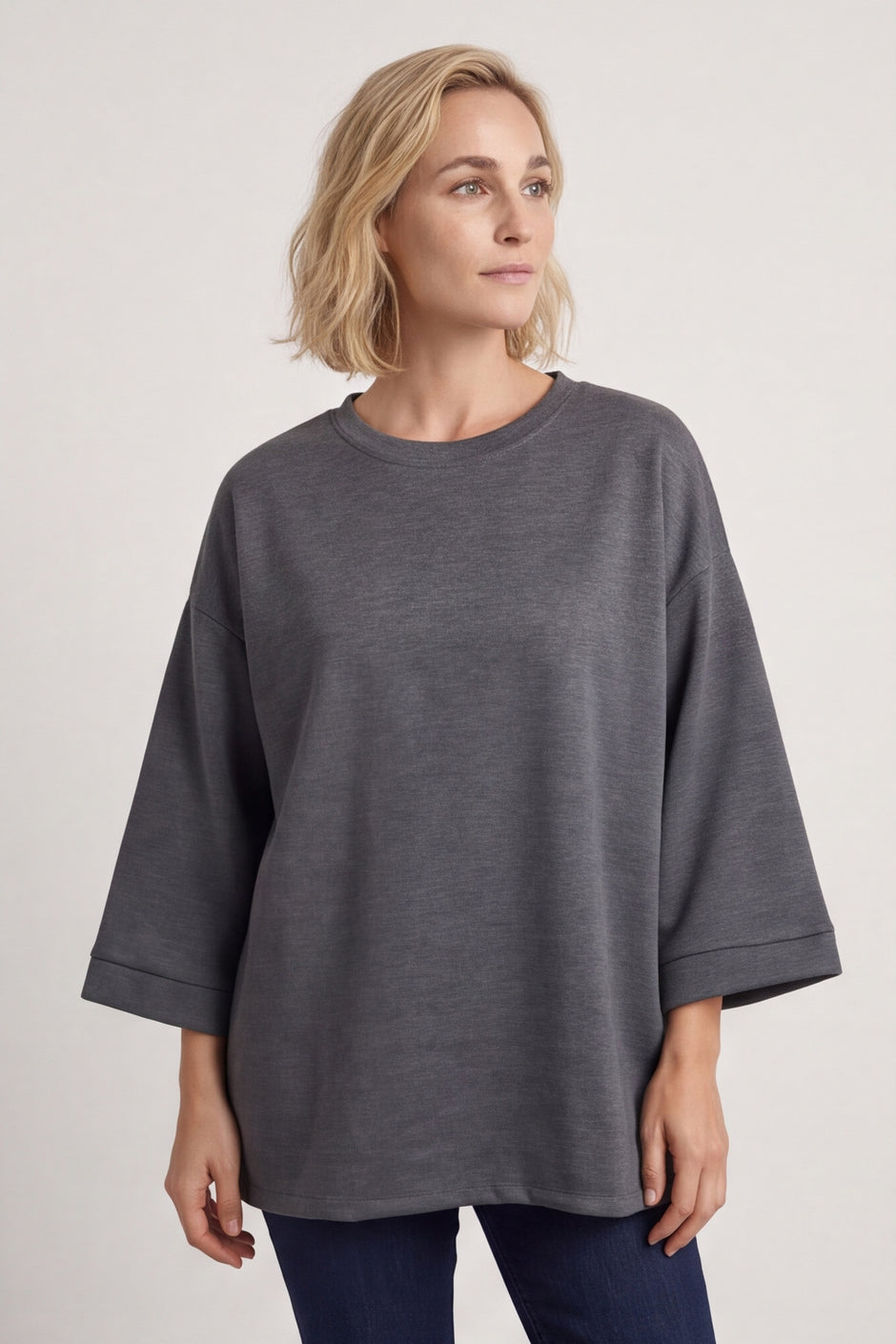 Corina Sweatshirt Marl Charcoal – image 2 of 6
