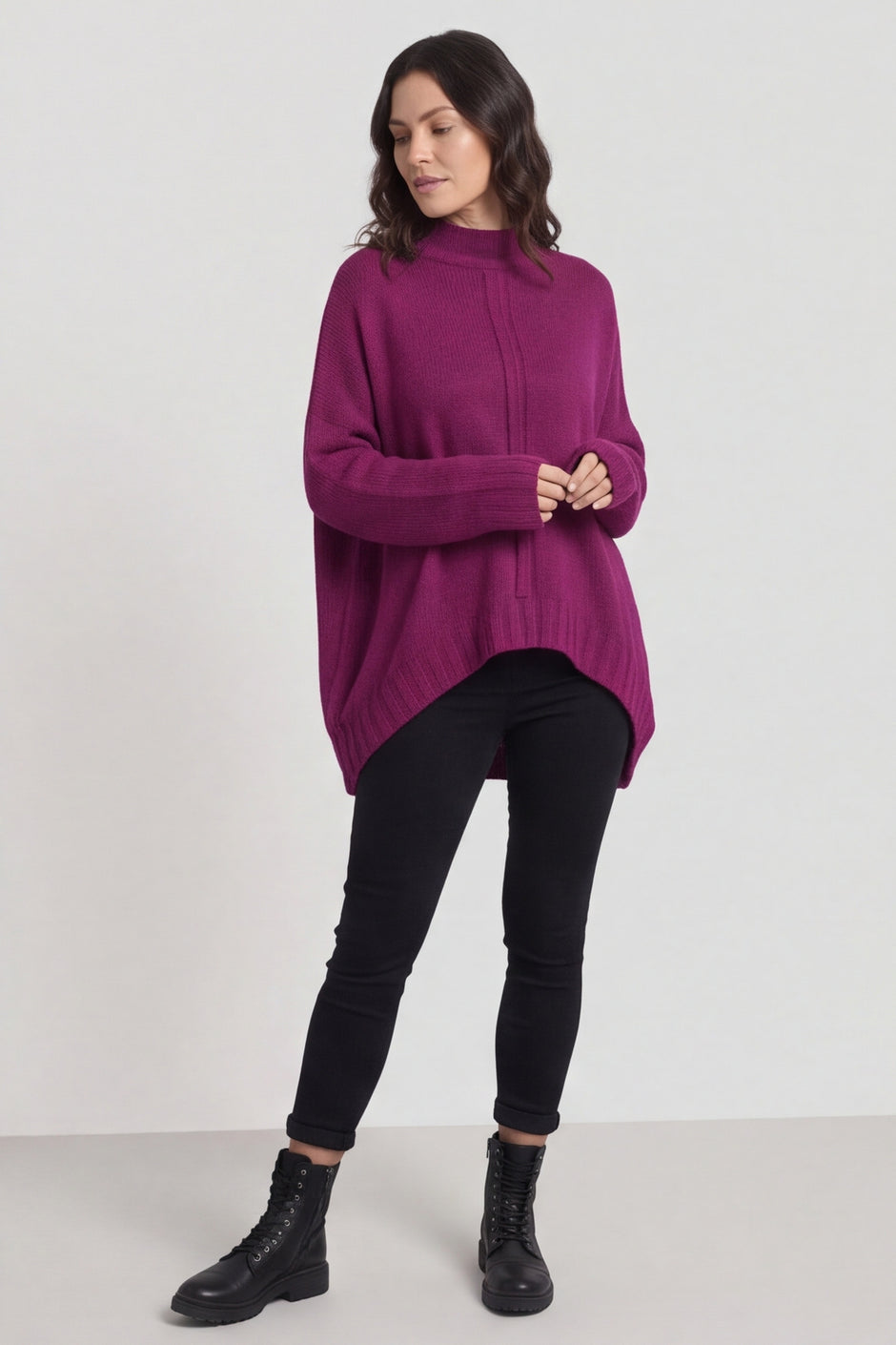 Chanelle Knitted Jumper Berry – image 2 of 5