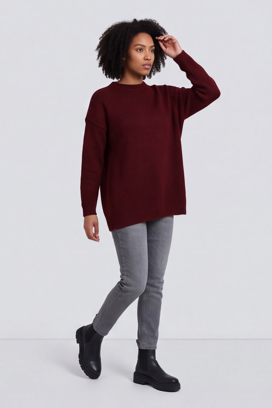 Elaine Knitted Jumper Wine – image 2 of 6