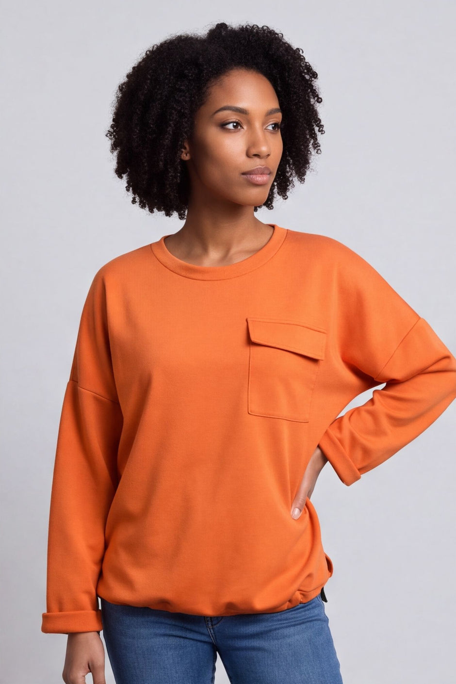 Tania Pocket Top Burnt Orange – image 2 of 6