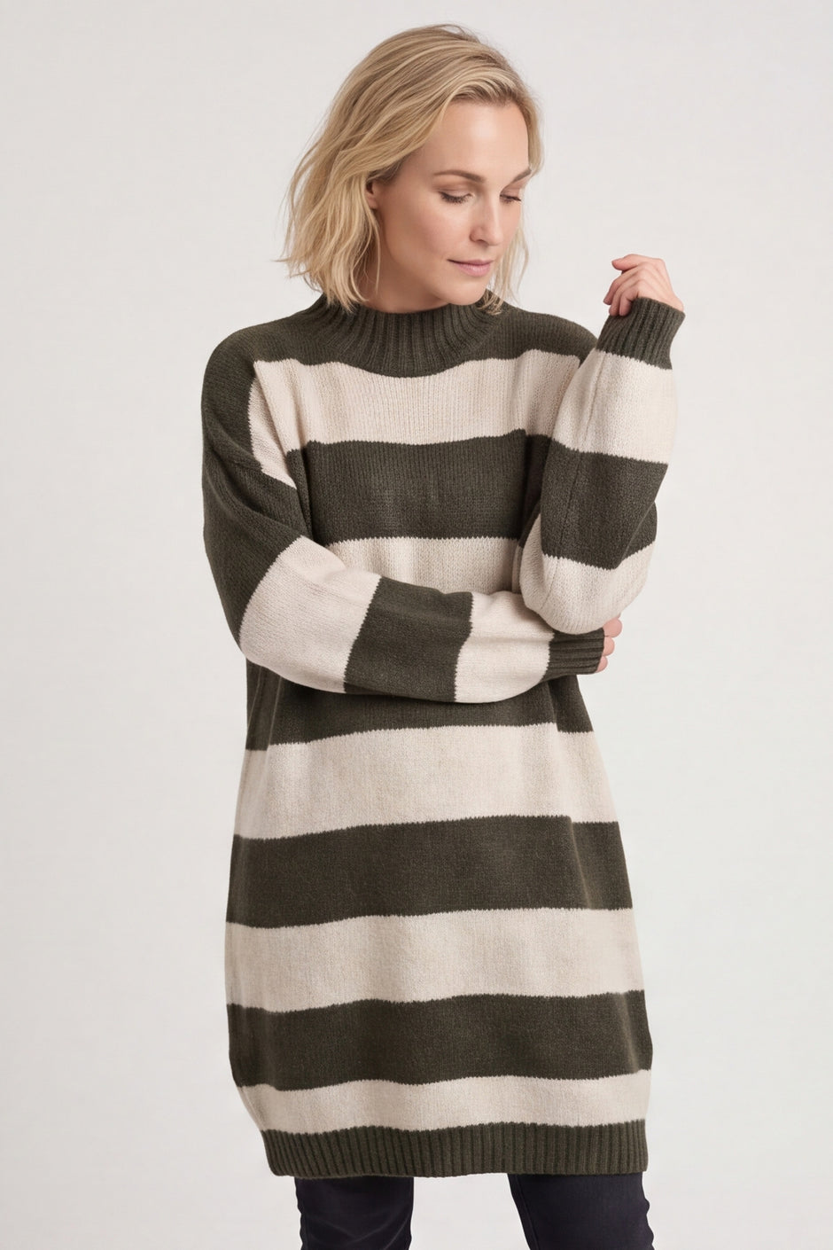 Osanna Stripe Knitted Jumper Khaki – image 2 of 6