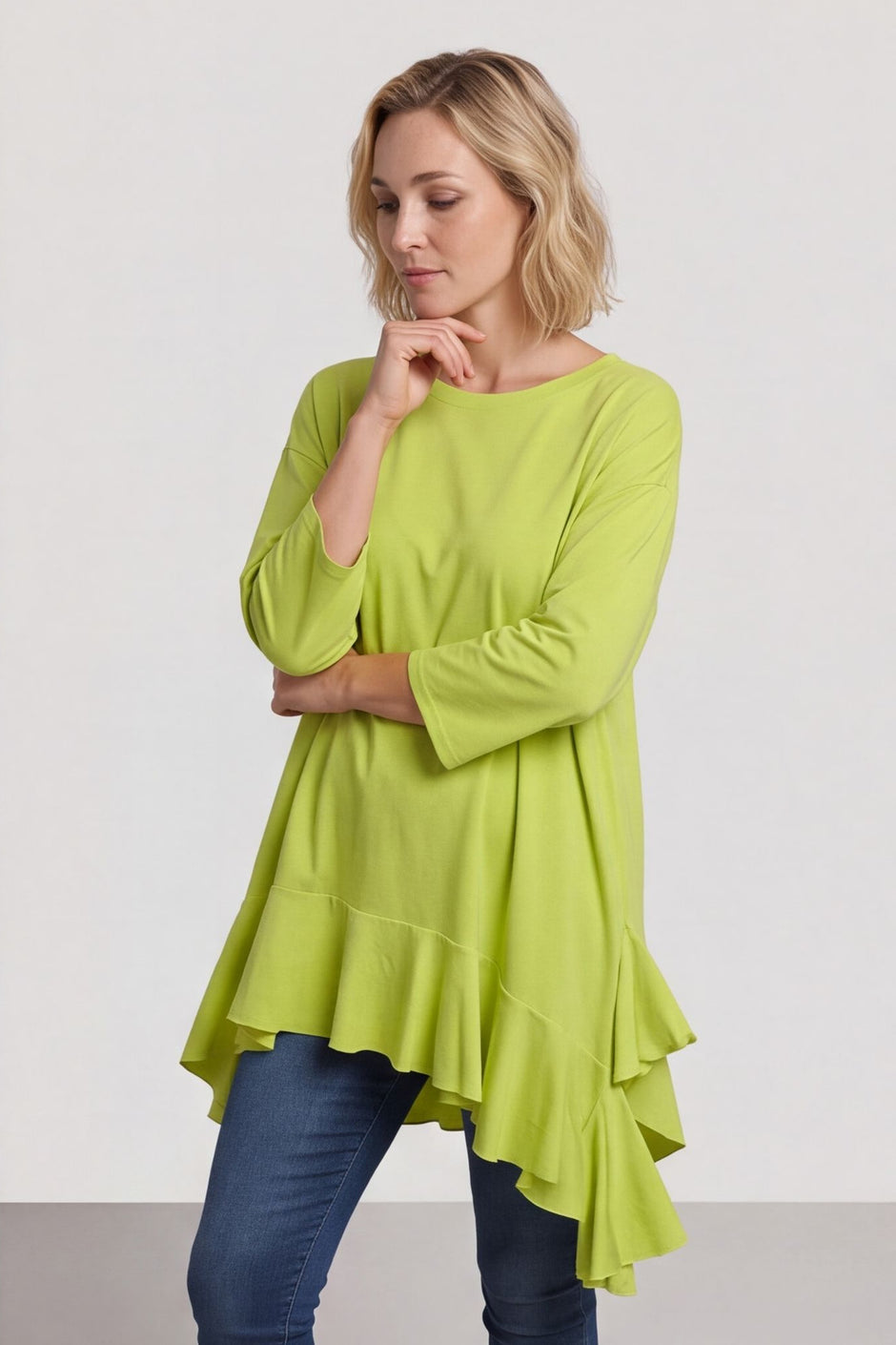 Carey Frill Cotton Top Yellow – image 2 of 4