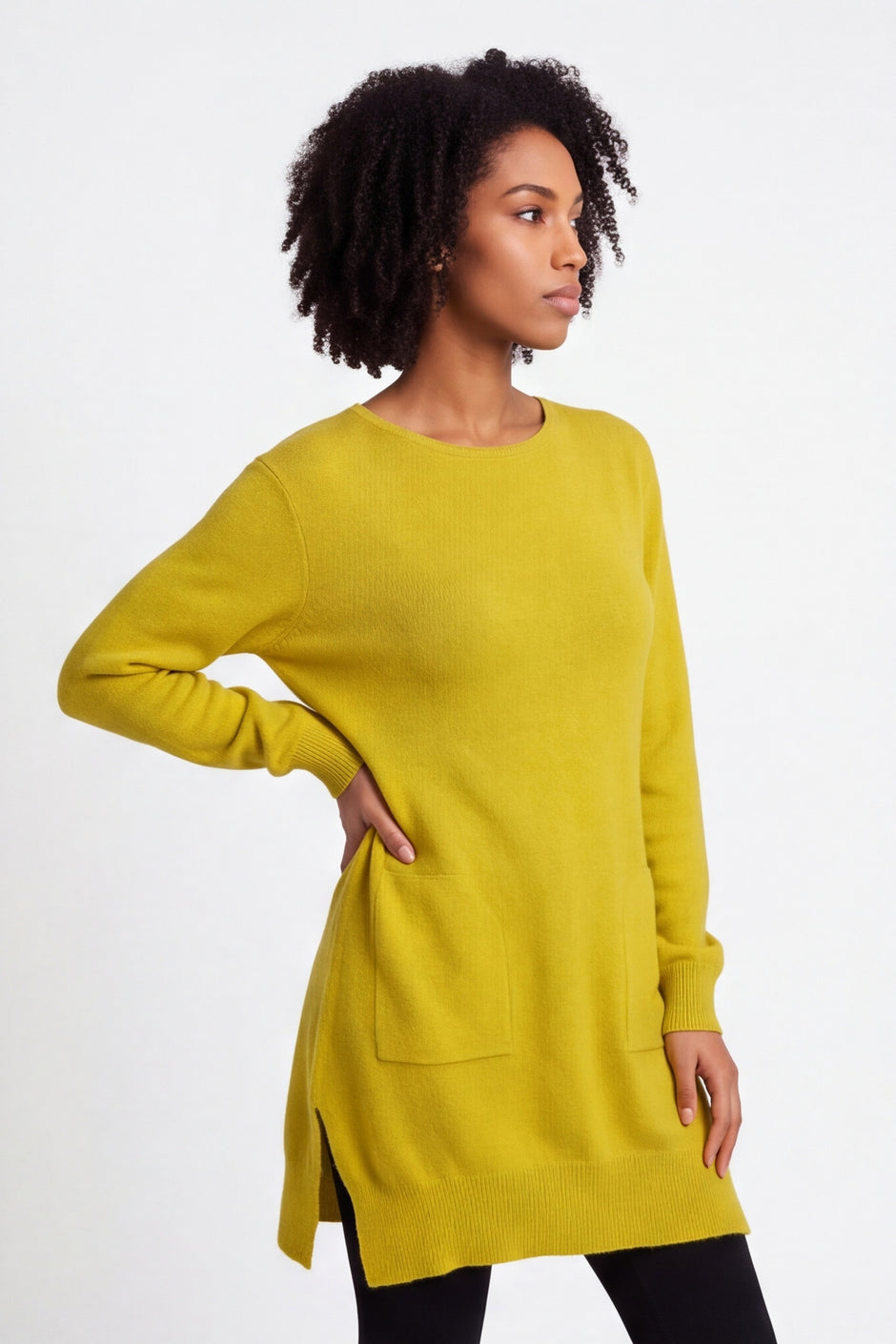 Elisa Pocket Knitted Tunic Yellow – image 3 of 6