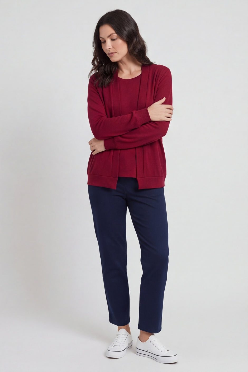 Evianna Knitted Top Wine – image 5 of 6