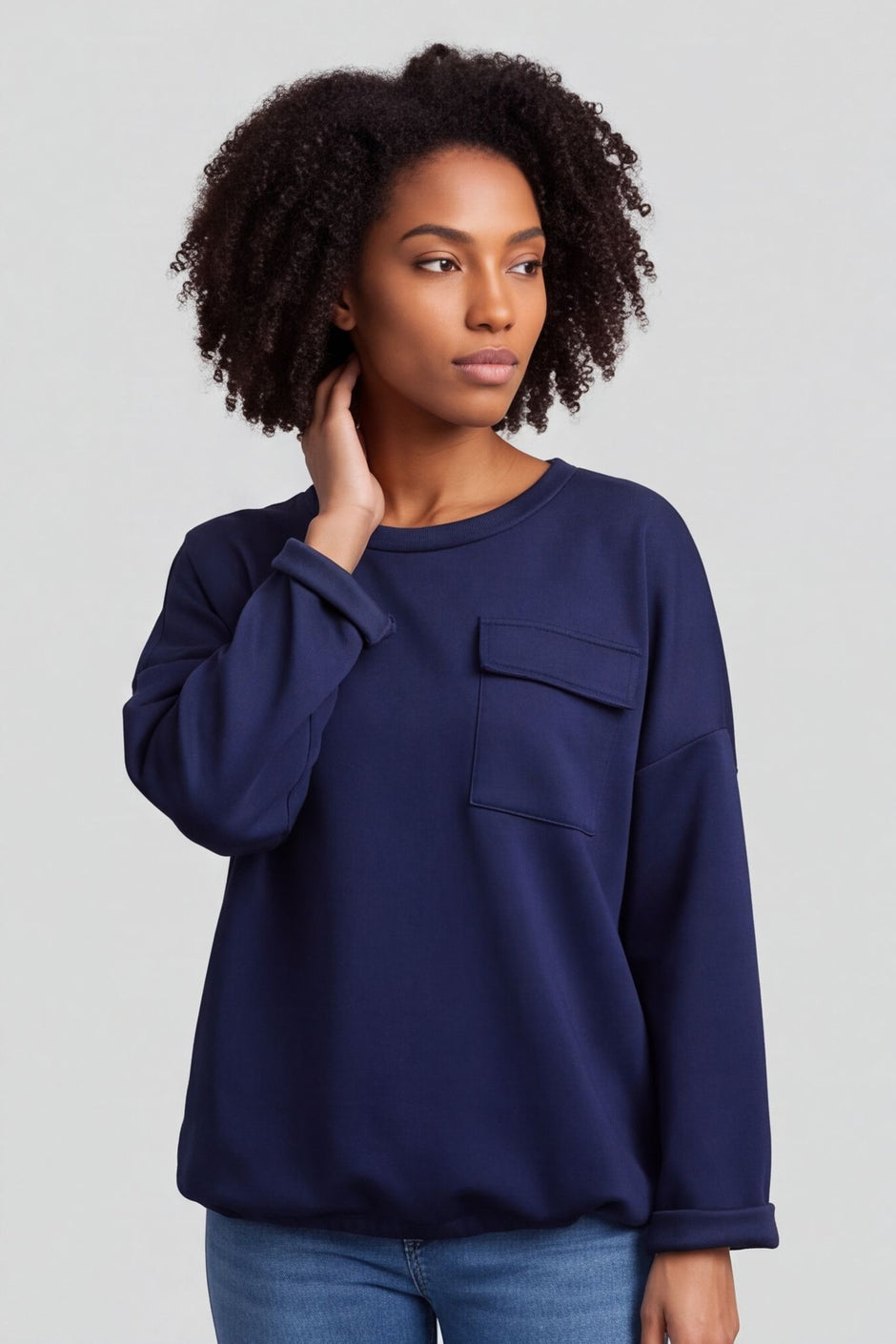 Tania Pocket Top Navy – image 6 of 6