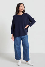 Leah Knitted Jumper Navy Navy - Leah Knitted Jumper Navy – image 1 of 5