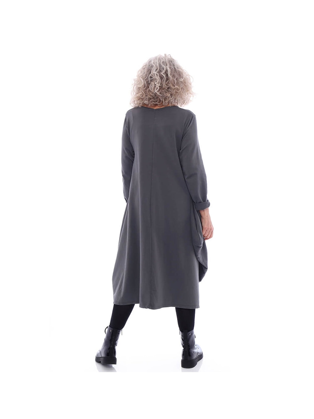 Elgin Cotton Dress Charcoal