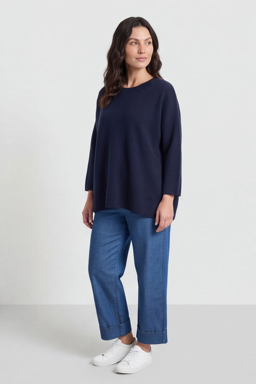 Leah Knitted Jumper Navy – image 2 of 5