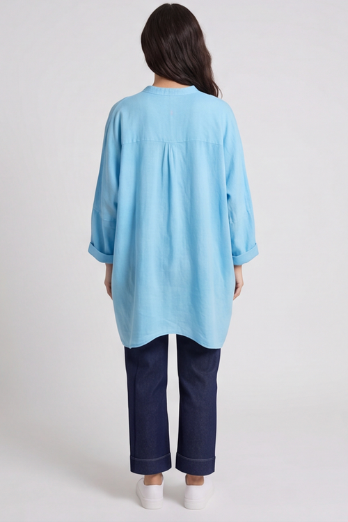 Adrielle Linen Shirt Kingfisher - Image 5