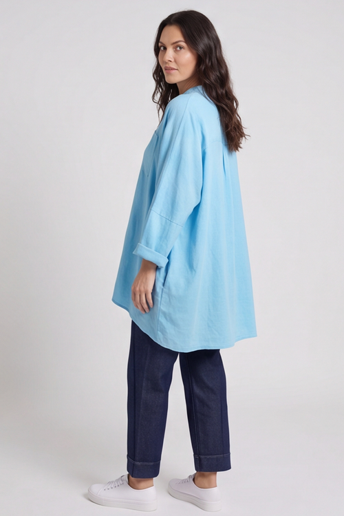 Adrielle Linen Shirt Kingfisher - Image 2