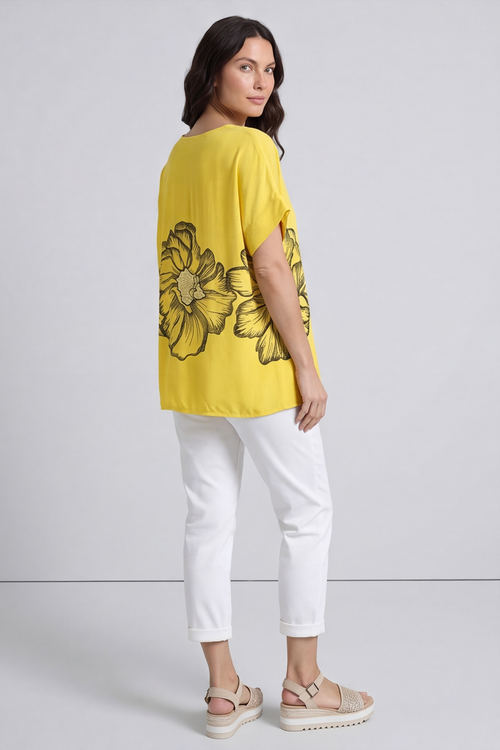 Agnetha Flower Top Yellow - Image 2