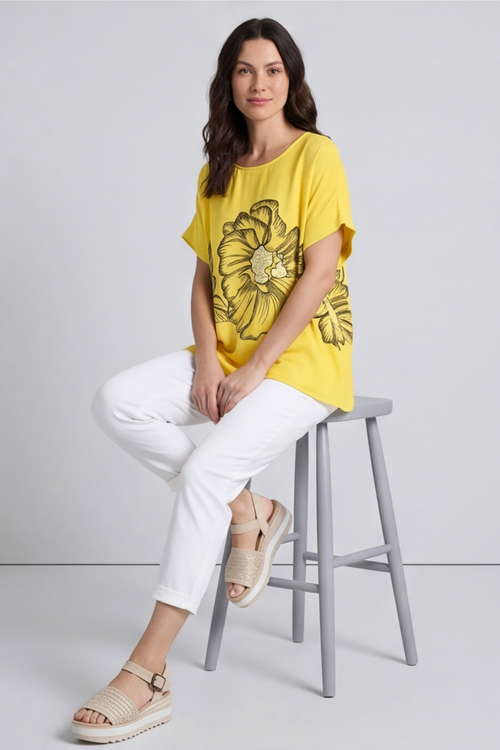 Agnetha Flower Top Yellow - Image 4