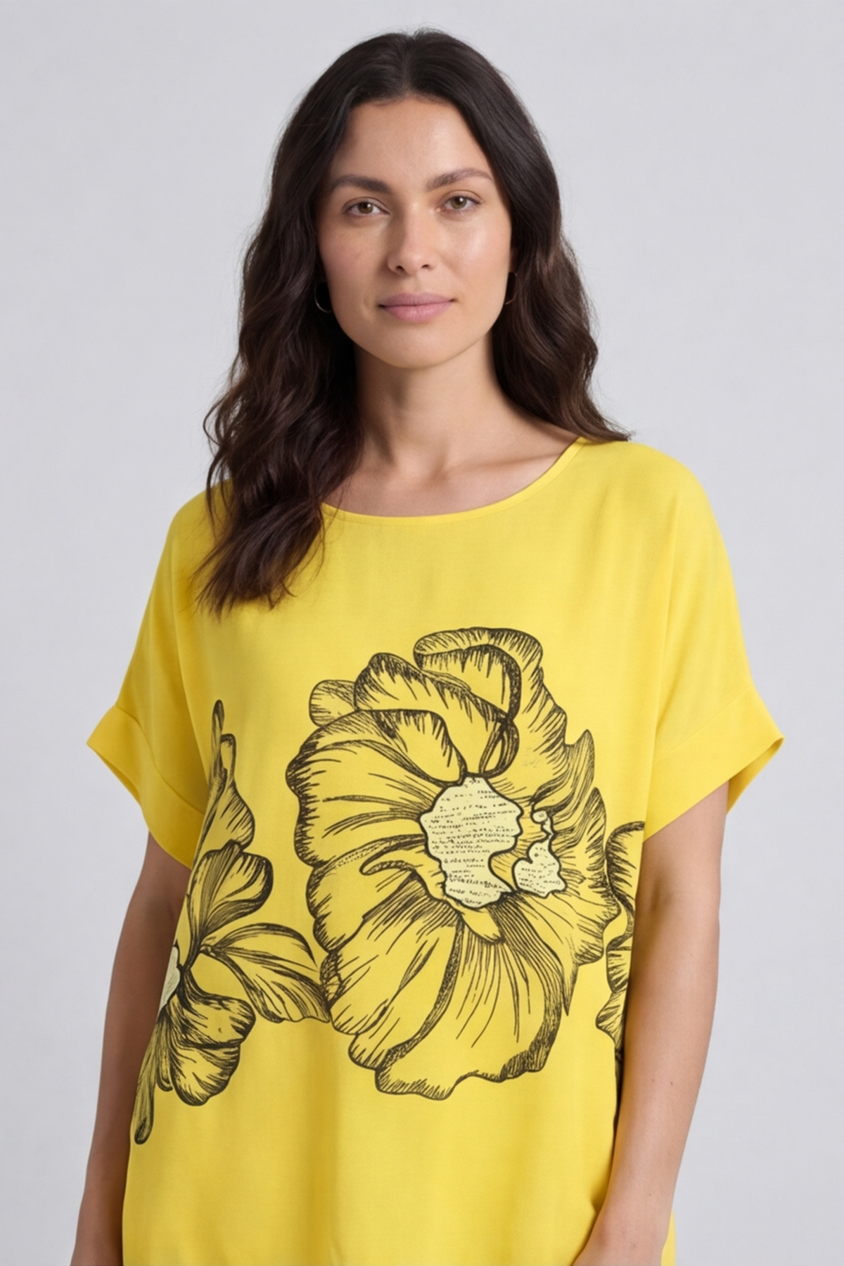 Agnetha Flower Top Yellow