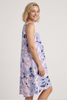 Aisha Sleeveless Print Linen Dress Pink