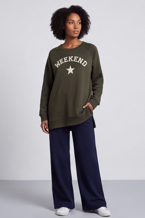 Alice Weekend Sweatshirt Khaki - Image 5