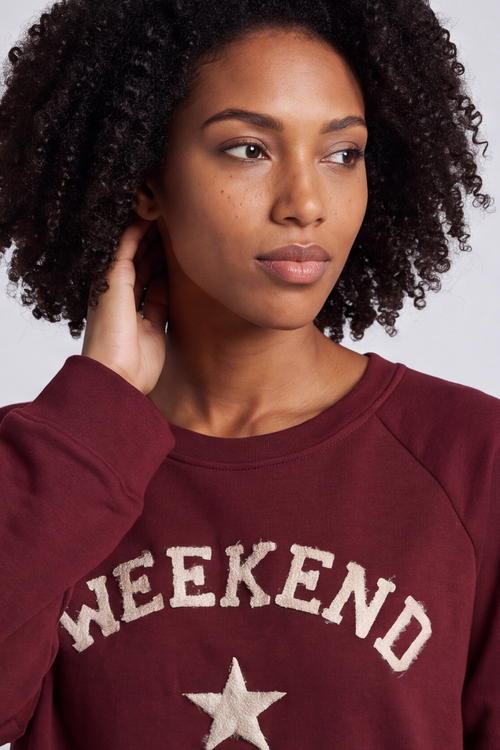 Alice Weekend Sweatshirt Wine - Image 3