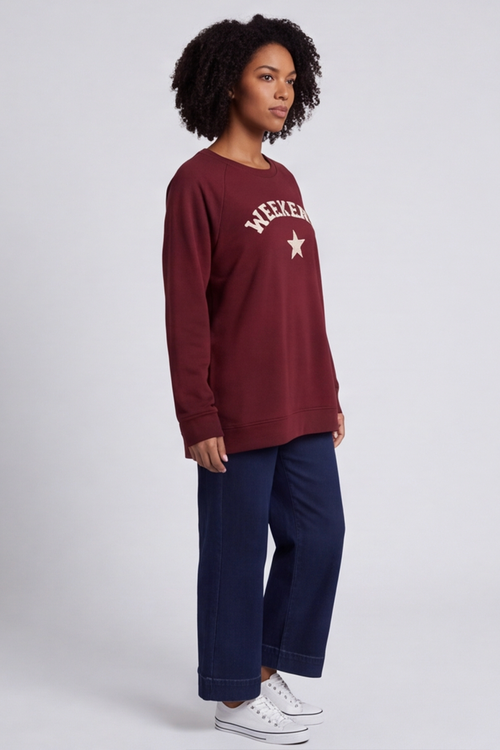 Alice Weekend Sweatshirt Wine - Image 2