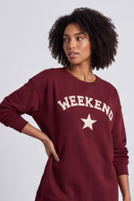 Alice Weekend Sweatshirt Wine Wine - Alice Weekend Sweatshirt Wine