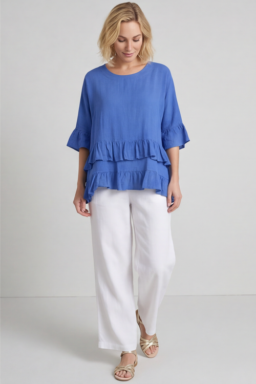 Allena Frill Top Royal Blue - Image 3