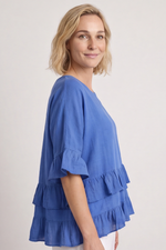 Allena Frill Top Royal Blue Royal Blue - Allena Frill Top Royal Blue