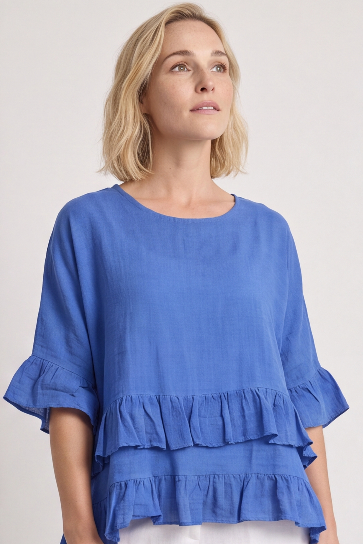 Allena Frill Top Royal Blue