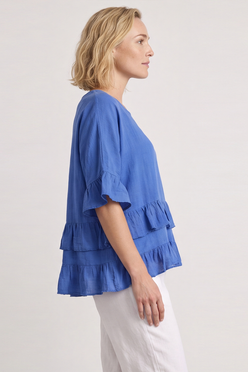 Allena Frill Top Royal Blue - Image 2