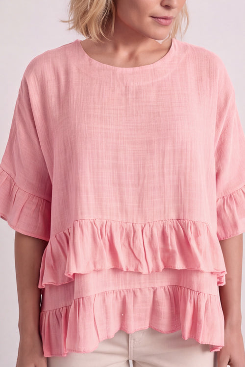 Allena Frill Top Light Pink - Image 4