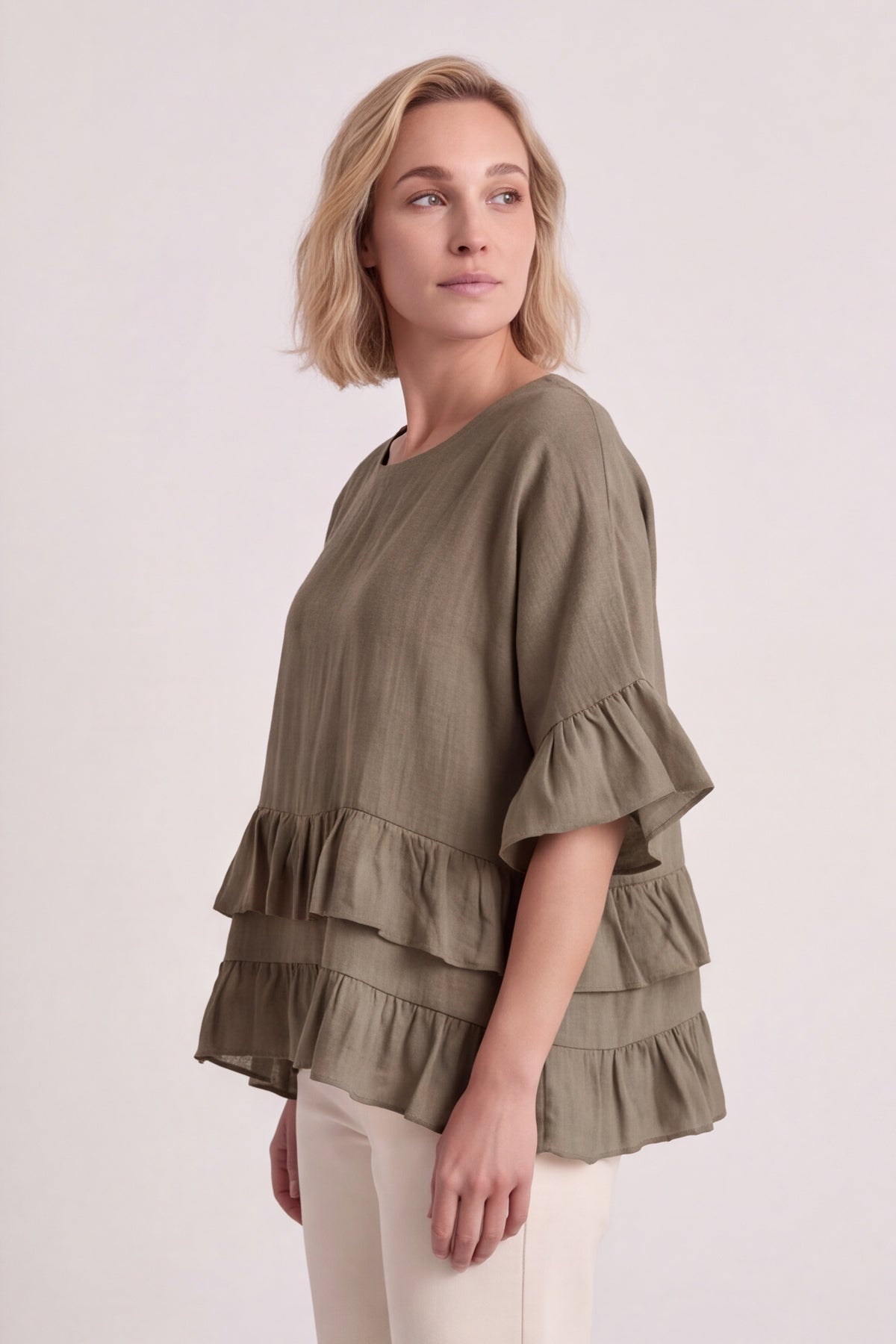 Allena Frill Top Mocha