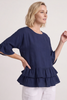 Allena Frill Top Navy